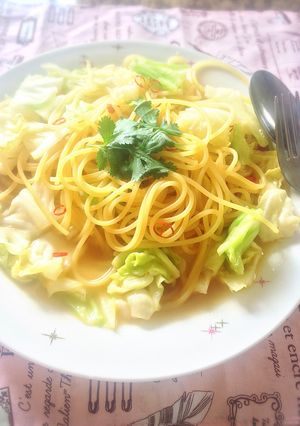 ワンポット キャベツのシンプルパスタ-レシピのメイン写真