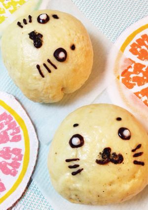 簡単♬キャラ弁に♡ゴマちゃんごまあんまん-レシピのメイン写真