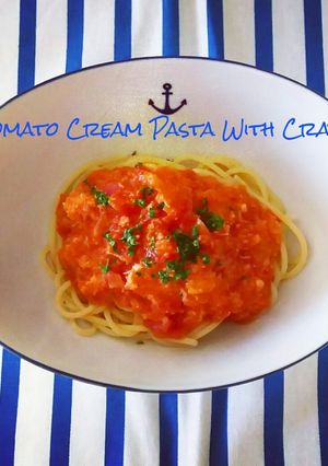 蟹のトマトクリームパスタ-レシピのメイン写真