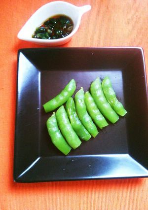 茹でない早い♪レンジでスナップえんどう-レシピのメイン写真