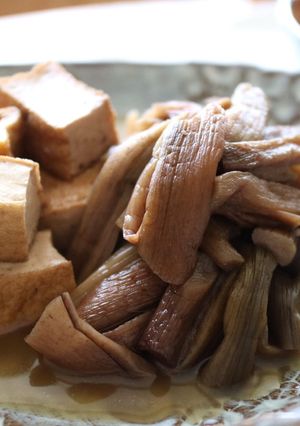 味しみしみ♪ ずいきと厚揚げの煮物 ♪-レシピのメイン写真
