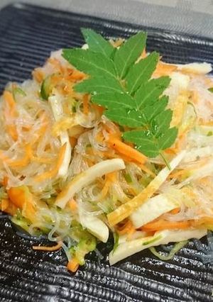 レンジで簡単♪節約和風春雨サラダ♪-レシピのメイン写真