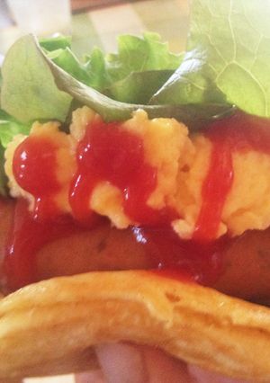 パンケーキ de ホットドッグ-レシピのメイン写真