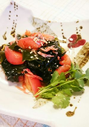 トマトわかめ桜海老ナムル-レシピのメイン写真