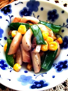☆いか&コーンピーマン炒め☆お弁当♪隙間-レシピのメイン写真