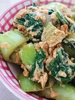 チンゲン菜の卵とじ-レシピのメイン写真