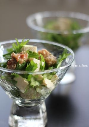 豆腐と水菜の梅サラダ-レシピのメイン写真