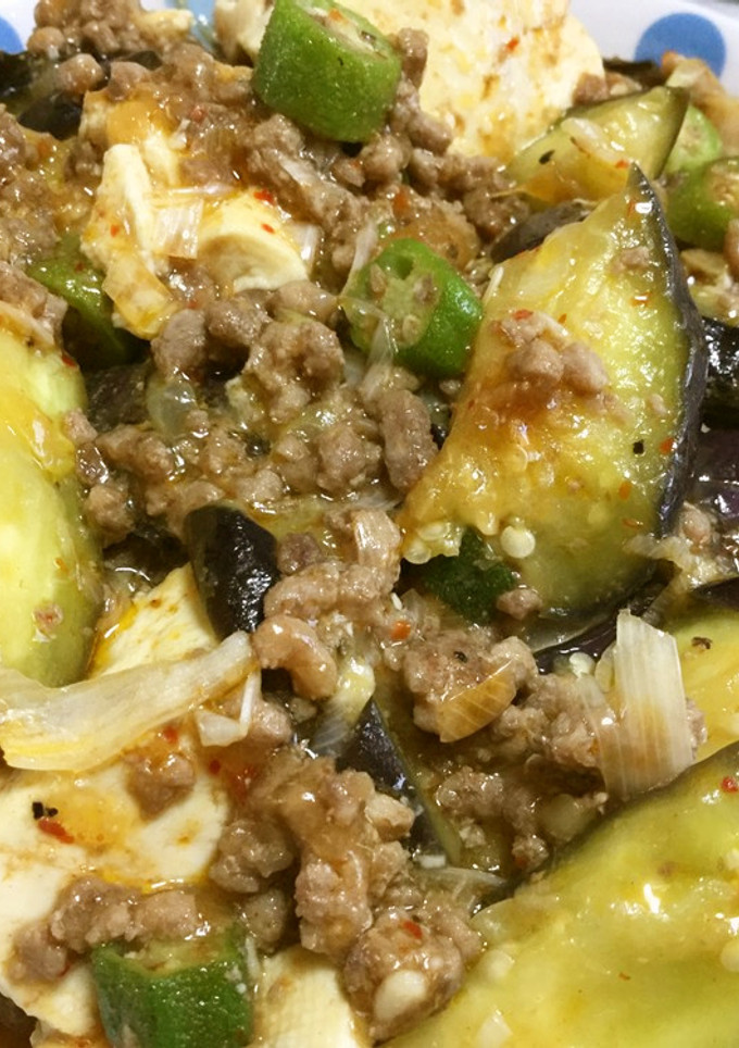 簡単 早い 旨い 麻婆(茄子➕豆腐)-レシピのメイン写真