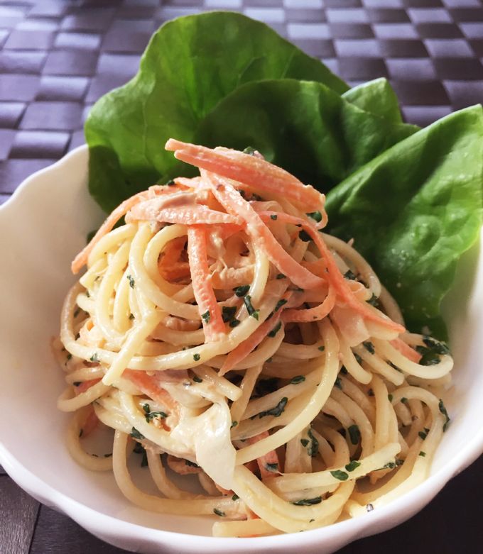 春玉ねぎとツナのスパゲティサラダ by よこ耳ねこ 【クックパッド