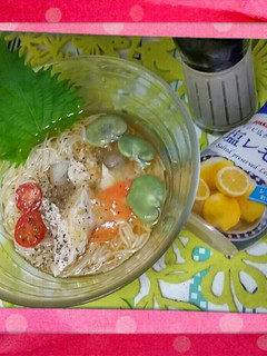 ✨塩レモン➕蒸し鶏と夏♥野菜の♥素麺✨-レシピのメイン写真