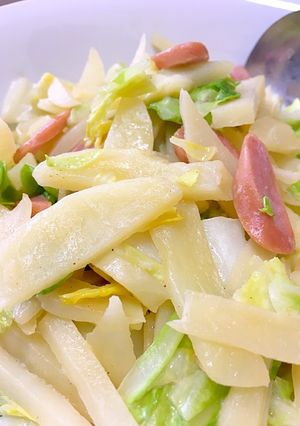 ポテキャベウィンナーのコンソメマヨ-レシピのメイン写真