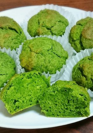 ほうれん草とバナナのもっちりマフィン-レシピのメイン写真