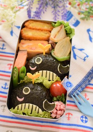 【キャラ弁】くじらのおにぎり弁当-レシピのメイン写真