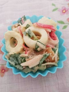お弁当に◎ちくわの梅しそサラダ-レシピのメイン写真