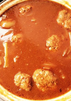 カレー煮込みハンバーグ-レシピのメイン写真