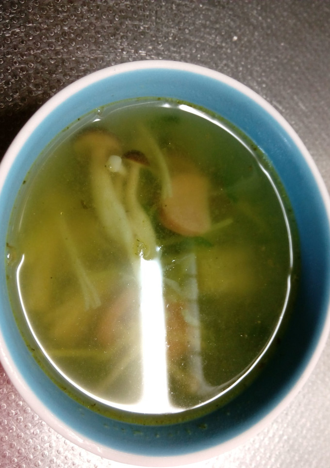 豆苗ときのこのスープ-レシピのメイン写真