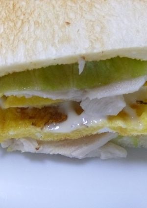 サラダチキンサンド-レシピのメイン写真