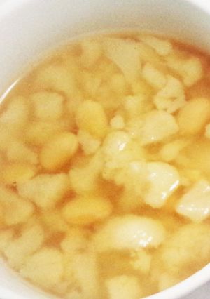カリフラワーと大豆のクタクタスープ-レシピのメイン写真