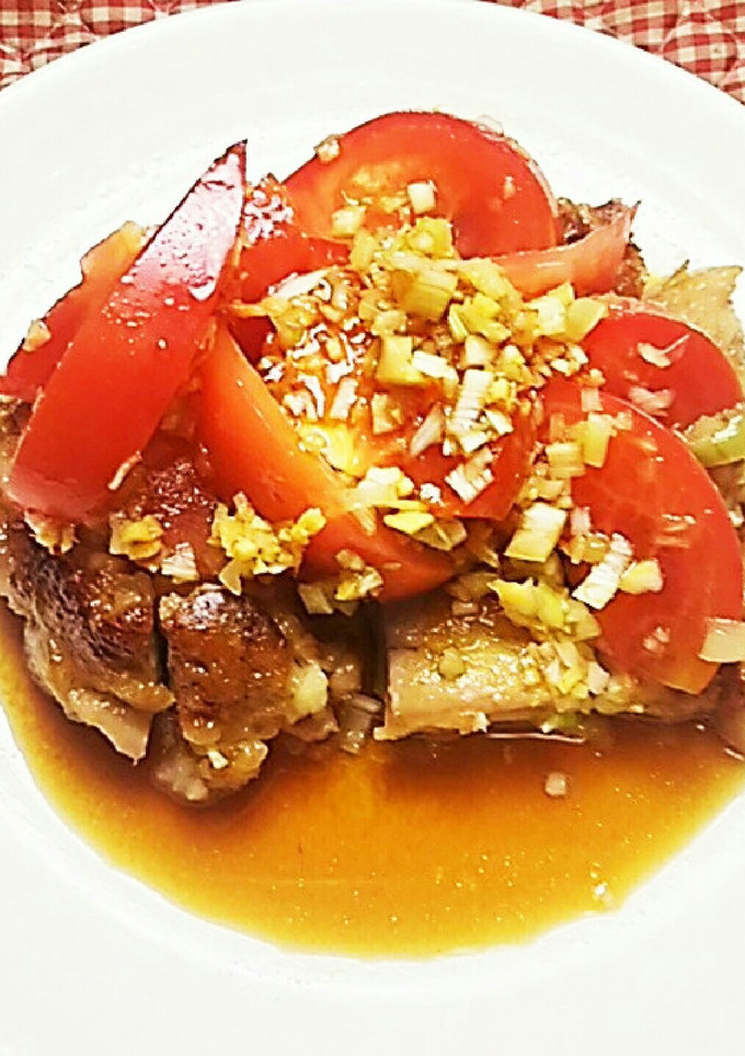 簡単！美味しい！鶏のネギ.トマトソース♪-レシピのメイン写真