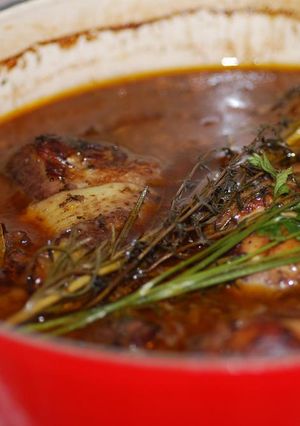 鶏肉の赤ワイン煮込み-レシピのメイン写真