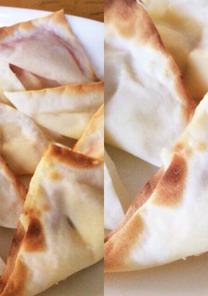 シュウマイ・餃子の皮でパリパリ焼き！-レシピのメイン写真