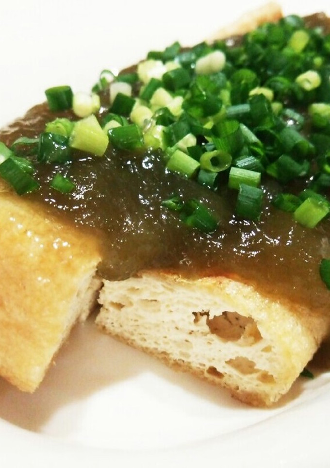 栃尾油揚とろろ昆布餡かけ-レシピのメイン写真
