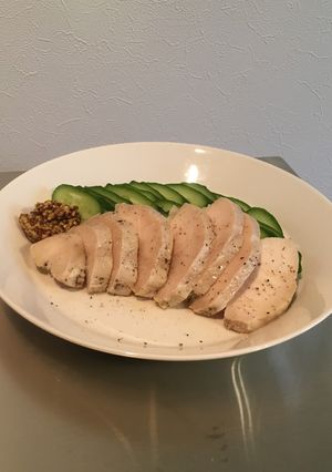余熱調理のハーブサラダチキン-レシピのメイン写真