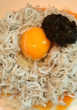 シラスの生卵丼☆自家製のりの佃煮で！-レシピのメイン写真