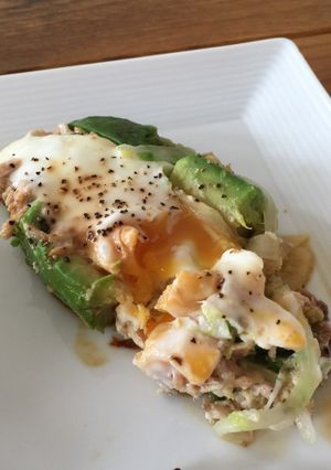 フライパンでアボカドとツナの卵焼き-レシピのメイン写真