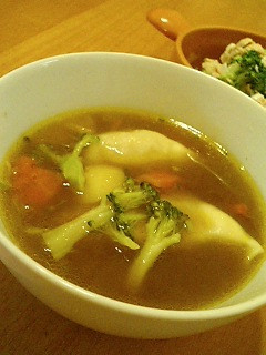 残りカレーで☆中華風カレースープ餃子☆-レシピのメイン写真
