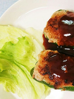 我が家のピーマンの肉詰め(*^^*)-レシピのメイン写真