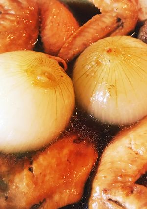 新たまねぎと手羽先のめんつゆ煮込み-レシピのメイン写真