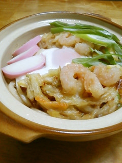 天ぷら鍋焼きうどん-レシピのメイン写真