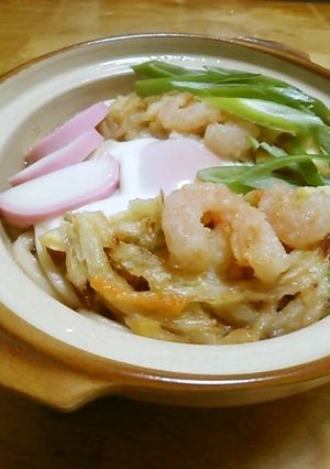 天ぷら鍋焼きうどん-レシピのメイン写真