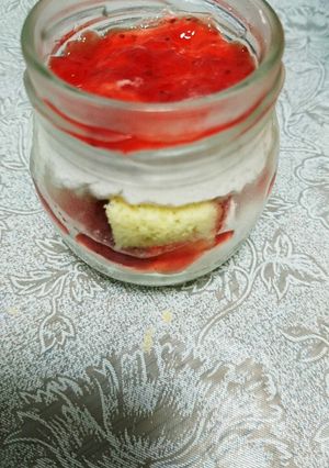 メイソンジャー　ショートケーキ-レシピのメイン写真