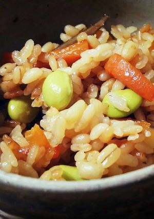 ビールと枝豆の炊き込みご飯-レシピのメイン写真