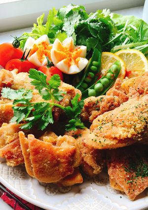 花椒塩唐揚げとパクチー唐揚げ-レシピのメイン写真