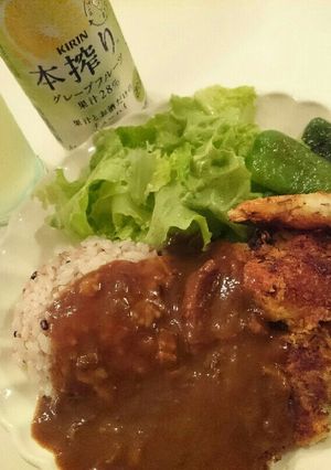 ハヤシ♪リメイク×チキンカツプレート-レシピのメイン写真