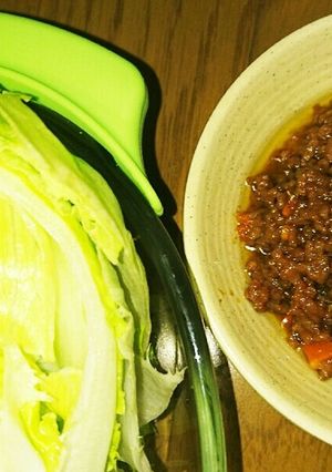 パリパリ! レタスの挽き肉巻き-レシピのメイン写真