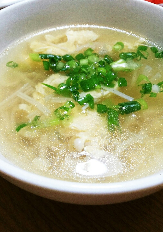 ほっこり (*´`๓)えのきと卵のスープ-レシピのメイン写真