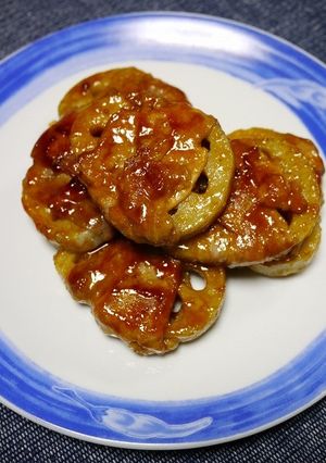 簡単！レンコンの牛マキマキ焼き(黒酢)-レシピのメイン写真