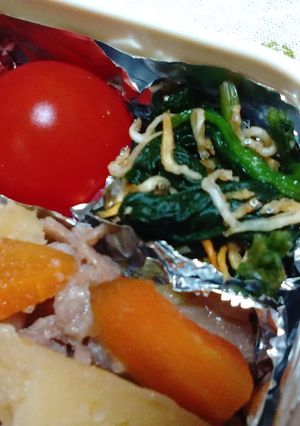 お弁当用！カリカリじゃこと法蓮草♡-レシピのメイン写真