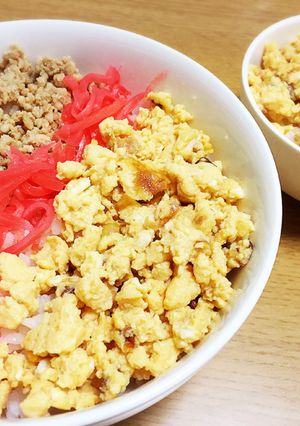 鶏そぼろ丼-レシピのメイン写真