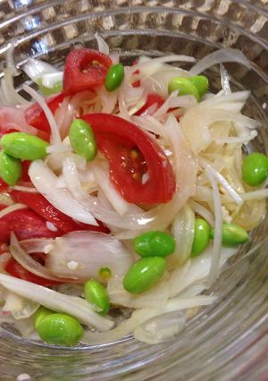 トマト玉ネギ枝豆の夏色サラダ！-レシピのメイン写真