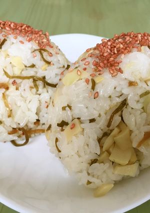☆穂先メンマ 生姜昆布 おにぎり-レシピのメイン写真