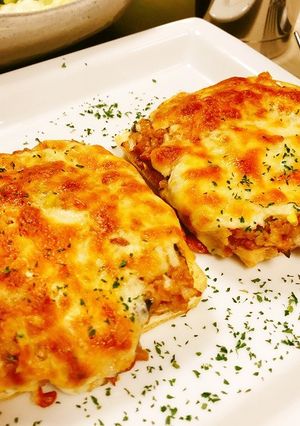 【低糖質おつまみ】納豆梅干しの低糖質ピザ-レシピのメイン写真