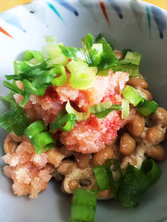 朝食やおつまみに簡単☆明太子納豆-レシピのメイン写真