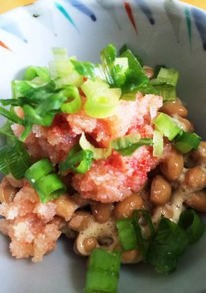 朝食やおつまみに簡単☆明太子納豆-レシピのメイン写真
