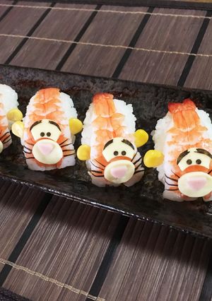 ティガーのキャラ寿司-レシピのメイン写真