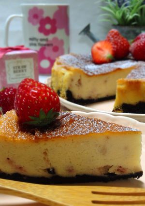 ワンボールで♡簡単苺のチーズケーキ♪-レシピのメイン写真